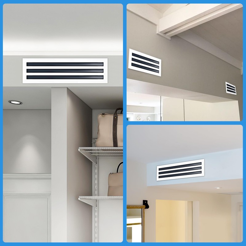 BJADE'S Linear Slot Diffuser,6''x6'' Air Vent Grille,3 Slot HVAC Standard