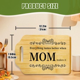Mothers Day Gifts for Mom from Daughter Son, Birthday Christmas Gift for Mother Bamboo Cutting Board Kitchen Decor