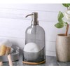 Clasin Home Kitchen Soap Dispenser with Sponge Holder, Refillable Acrylic