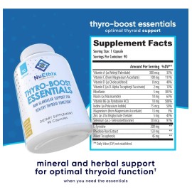 Nuethix Thyro-boost Essentials 90 Cpsulas Apoyo Tiroideo