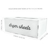 AuldHome Design Dryer Sheet Dispenser; Countertop Rustic White Fabric Softener