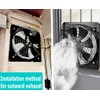 12 Inch Window Exhaust Wall Mounted Ventilation Basement Extractor Industrial