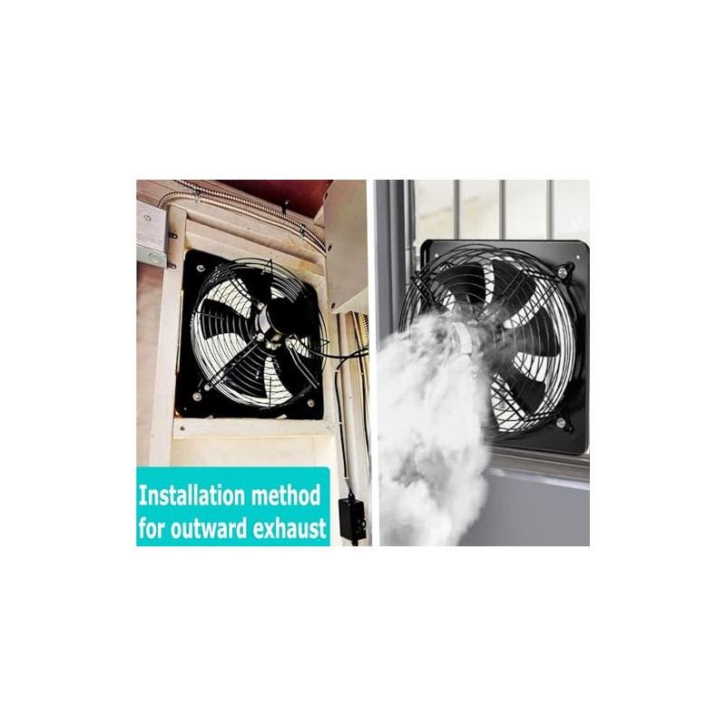 12 Inch Window Exhaust Wall Mounted Ventilation Basement Extractor Industrial