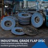 NuoDunco 3 Inch Flap Disc 60Grit 10Pack, W3/8" Arbor Hole