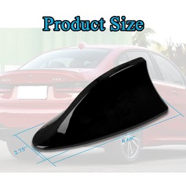 ASUBHA Car Shark Fin Antenna Cover, Roof Aerial Base AM/FM Radio Signal for Car SUV Truck, Vehicle Shark Fin Shape Cover with Adhesive Tape, Car Accessories Antenna Replacement Fits Most Cars
