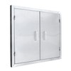 Double Access Outdoor Kitchen Doors BBQ Access Door 28W x 24H Inch - Stainless Steel Wall Construction Vertical Door for Outdoor Kitchen Grilling Station or Commercial BBQ Island.