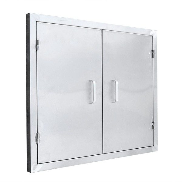 Double Access Outdoor Kitchen Doors BBQ Access Door 28W x