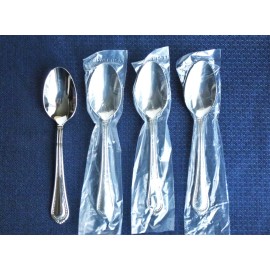 Mikasa New Mikasa REGENT BEAD Set of 4 Teaspoons 18/10 Stainless Flatware (6 1/2")