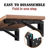 Folding Shelf Brackets，Detachable Folding Bracket，2 Pack Heavy Duty Wall Mounted