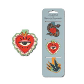 Karma, Magnetic Bookmarks Set of 3, Cute Bookmarks for Women, Page Markers for Students Teachers Reading, Americana