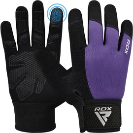 RDX Fitness Gloves Full Finger Women Men Weight Lifting Touchscreen Training Gloves Bodybuilding Strength Training Workout Gym Weight Lifting Gloves Powerlifting Strength Sports Grip Cycling Sports