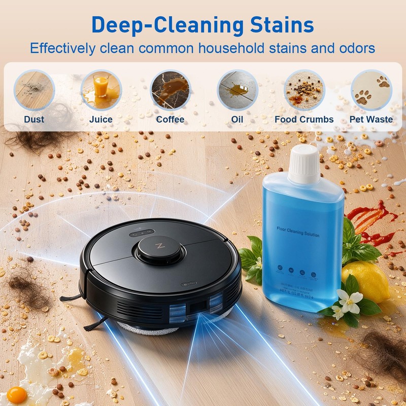 2-Pack Floor Cleaning Solution Compatible with Roborock Saros S8 S7