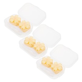Healeved 3pcs Lens Storage Boxes Leak Eye Lens Holder Kit Compact Portable Cartoon Cherry for Travel Daily Use