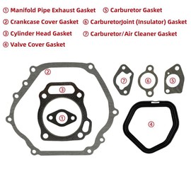 Carburetor Crankcase Cylinder Head Gaskets for Predator 13HP 389/420cc for Honda GX340 GX390 Gas Engine Generator for Westinghouse WGen9500DFc WGen9500DF WGen9500 Generator