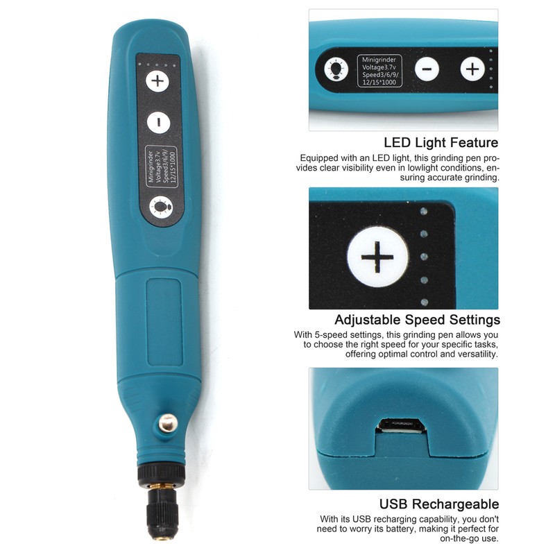 Cordless USB Rechargeable Engraving Pen Compact Electric Drill Pen Portable