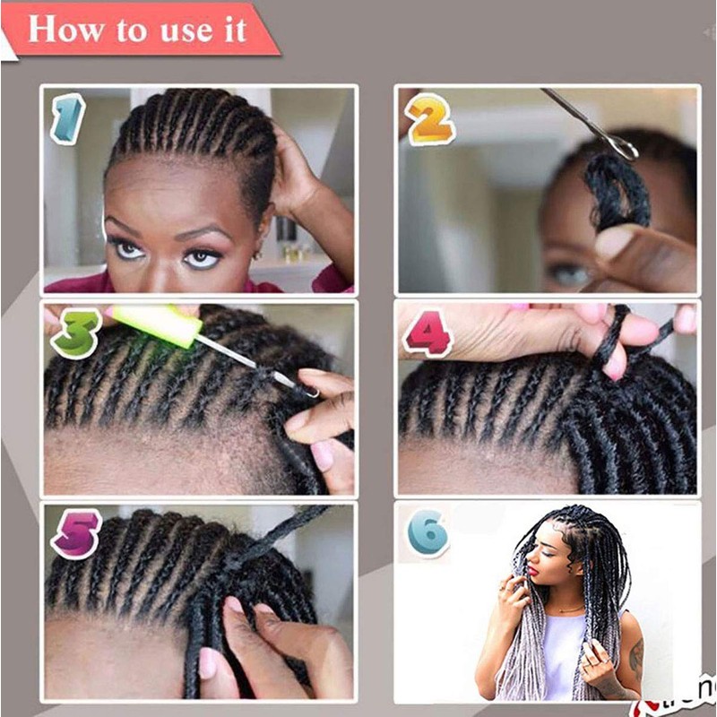 Hair Extensions 60 cm Crochet Braids Two Tone Ombre Braiding