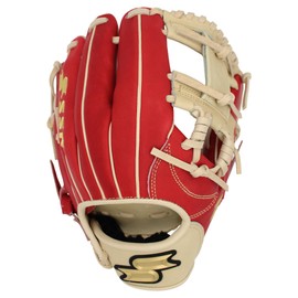 SSK Z9 Maestro Infield Baseball Glove – 11.25" - 11.5” - 11.75” - 12” – Right & Left Hand Throw (Cardinal/Camel - I Web, 11.5" - Left Hand Throw)