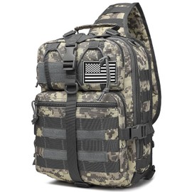 ATBP Tactical Sling Backpack Bag Military Shoulder Bag Pack for Men Molle Crossbody Bag 15L