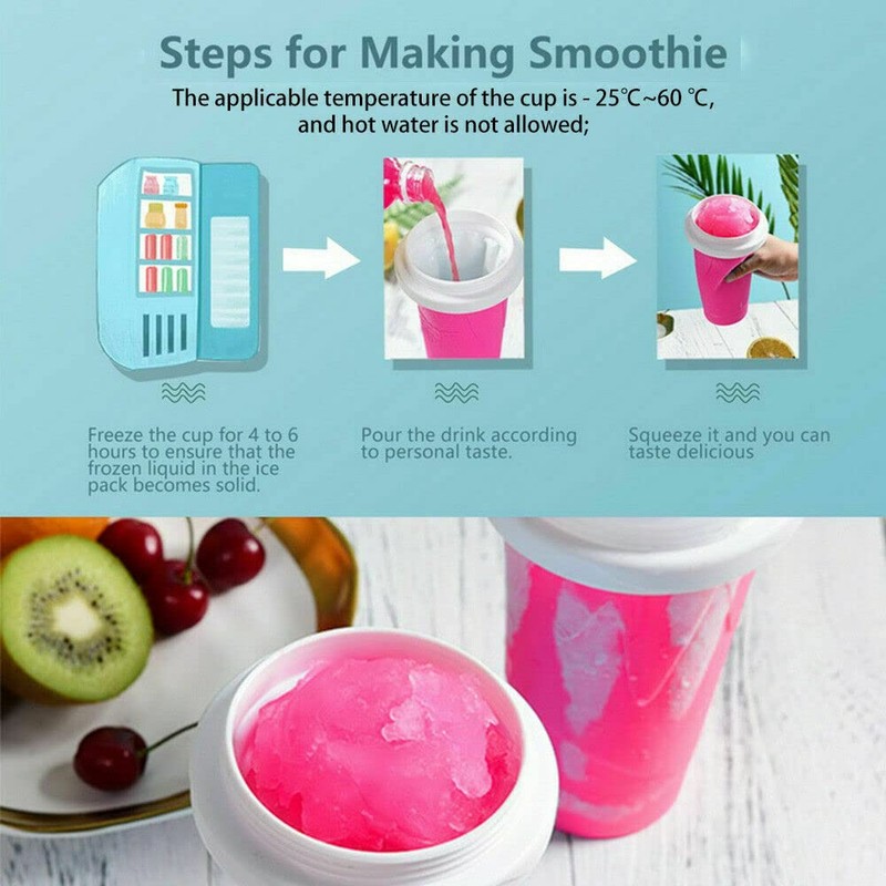 2/3PCS Slushie Maker Cup Quick Freeze Magic Milkshake Cup Ice