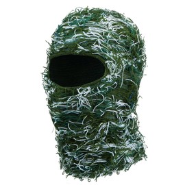 CLAPE Distressed Full Face Ski Mask Unisex Camo Balaclava Hood Knitted Shiesty Mask Windproof Winter Beanie Face Cover