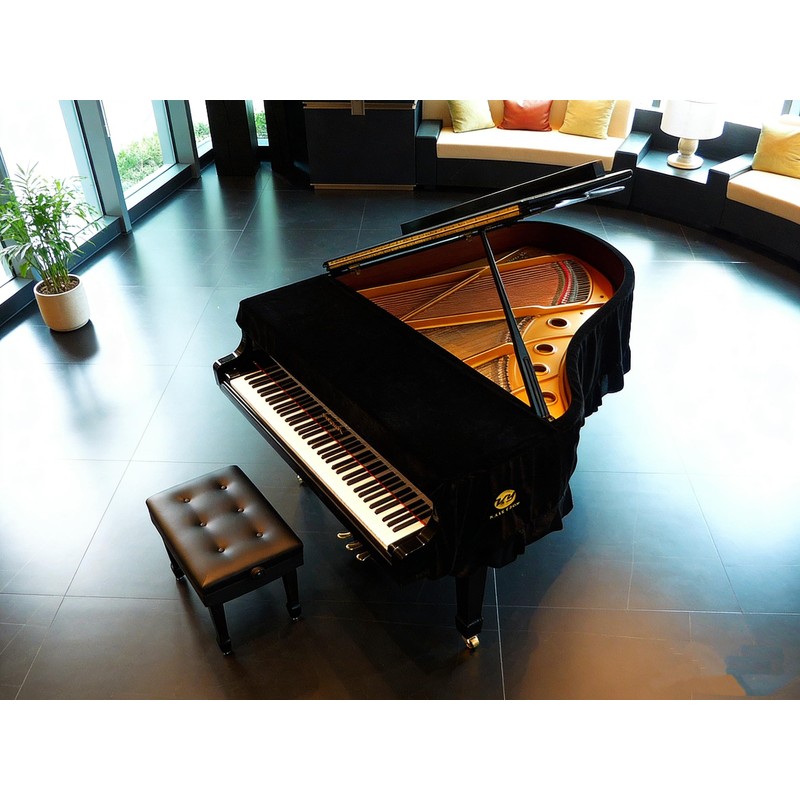 Kaieyres Grand Piano Cover, Velvet Piano Cover Decorative Full black