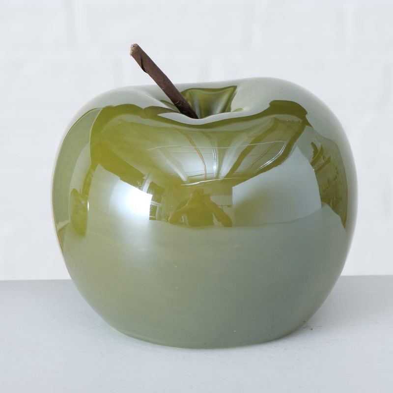 Boltze Deko Apfel Perly (2er Set, zur Dekoration / Geschenkidee,