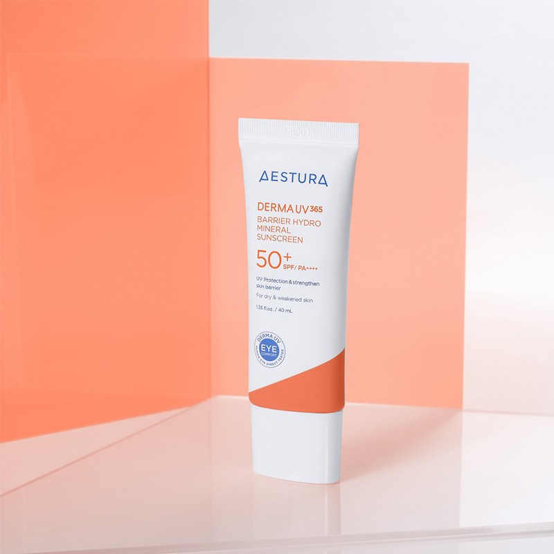 Astra [에스트라][더블]더마UV365 장벽수분 무기자차 선크림 40mlX2개 SPF50+ PA++++(본품1개 용량 추가