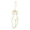 Abstract Gold Fun Statement Human Face Shaped Earrings Geometric Hollow