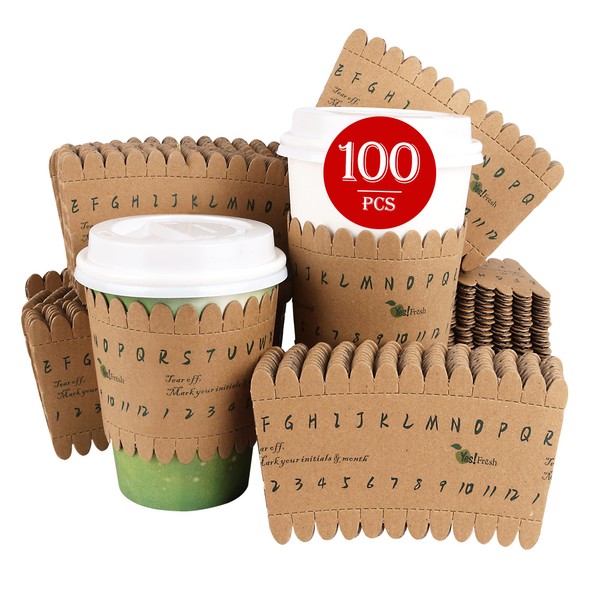 Yes!Fresh Eco-ID Sleeve - Unique Paper Cup Sleeves for Easy