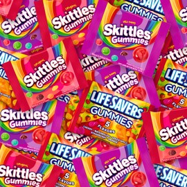 Ultimate Holiday Bundle Assortit X Mars Collab Fruity Chewy Gummy Sampler Holiday Mix Fun Size Skittles Lifesavers Candy Variety Bulk Assortment 3 Lb Individually Wrapped (48 Oz)