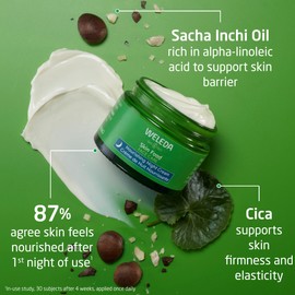 Weleda Skin Food Crema de noche nutritiva para el cuidado facial, 1.3 onzas líquidas, hidratante rico en plantas con aceite de sacha Inchi, cica y escualano