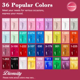 Gel Nail Polish Kit with UV Light, ARCWEISSO 36 Colors Gel Nail Polish Set with Base and Matte&Glossy Top Coat Soak Off All Season Nail Set Manicure Tools Gift for Women