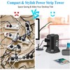 Power Strip Tower Surge Protector BEVA 10ft Flat Plug Desktop