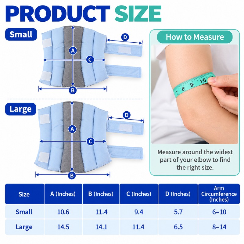 Reusable Padded Elbow Protectors for Elderly Adults – Soft Adjustable