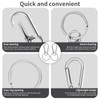 WLLHYF 2 Pieces Metal Keychain Carabiner Clip Key Ring Chain