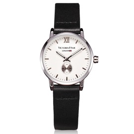 VICTORIA HYDE Retro Elegant Small Dial Quartz Watches for Women Replaceable Genuine Leather Strap Mother's Day Gifts