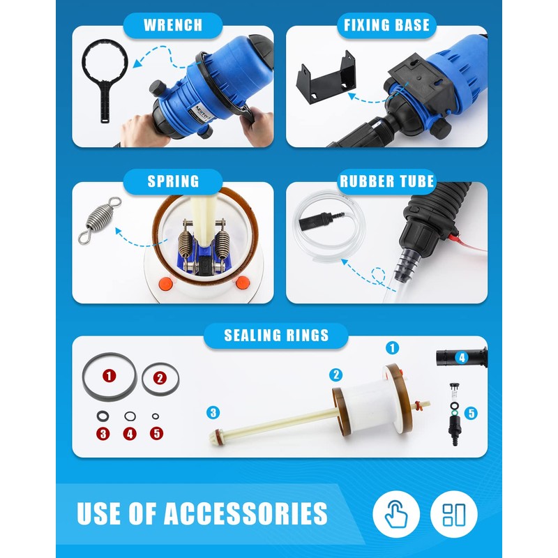 NEWTRY 1:250 to 1:25 Fertilizer Injector for Drip Irrigation Adjustable
