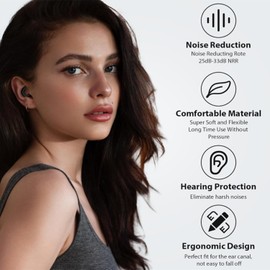 Ohrstöpsel - Super bequeme und wiederverwendbare Ohrstöpsel mit Geräuschunterdrückung, die stilvollen Gehörschutz für Nachtleben, Partys, Live-Musik, Zuhause, Schlaf und DJs bieten.Silikon-Ohrstöpsel