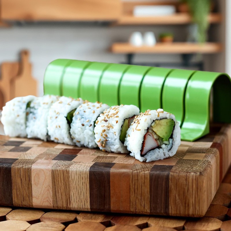 SushiQuik Sushi Making Kit with Rice Spreading Training Frame, Rice