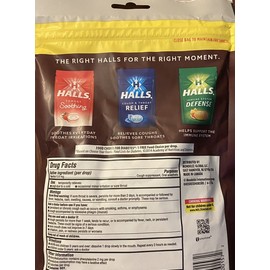 Halls ECONOMY PACK Black Cherry Cough & Throat Relief  SUGAR FREE 70 Cough Drops
