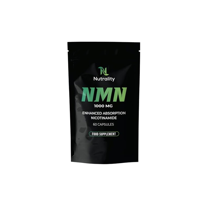 Nutrality NAD+ Nicotinamide 60 Capsules | High Strength NMN Supplements