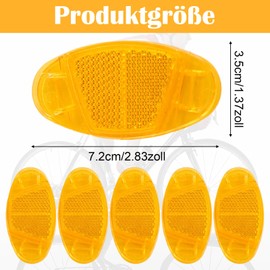 Ormromra Pack of 6 Bicycle Spoke Reflectors Yellow, Spoke Reflector Set, Cat's Eye Reflectors, Bike Reflector Accessories, Bicycle Reflector for Mountain Bike, Motorcycle, Road Bike, Children