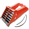 A-Premium Orange Plastic Gas Tank Side Covers with Grill Compatible