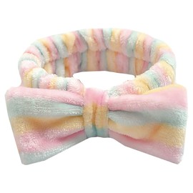 WHITE FANG ZA048 Hair Band, Elastic Hair Clip, Ribbon, Stylish, Cute, Fluffy, Face Wash, Loungewear, Size 01 (Multi)