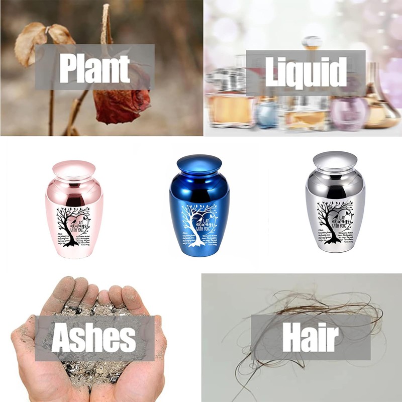 1pcs 6.5cm Small Urns Mini Cremation Human Ashes Holder Aluminum