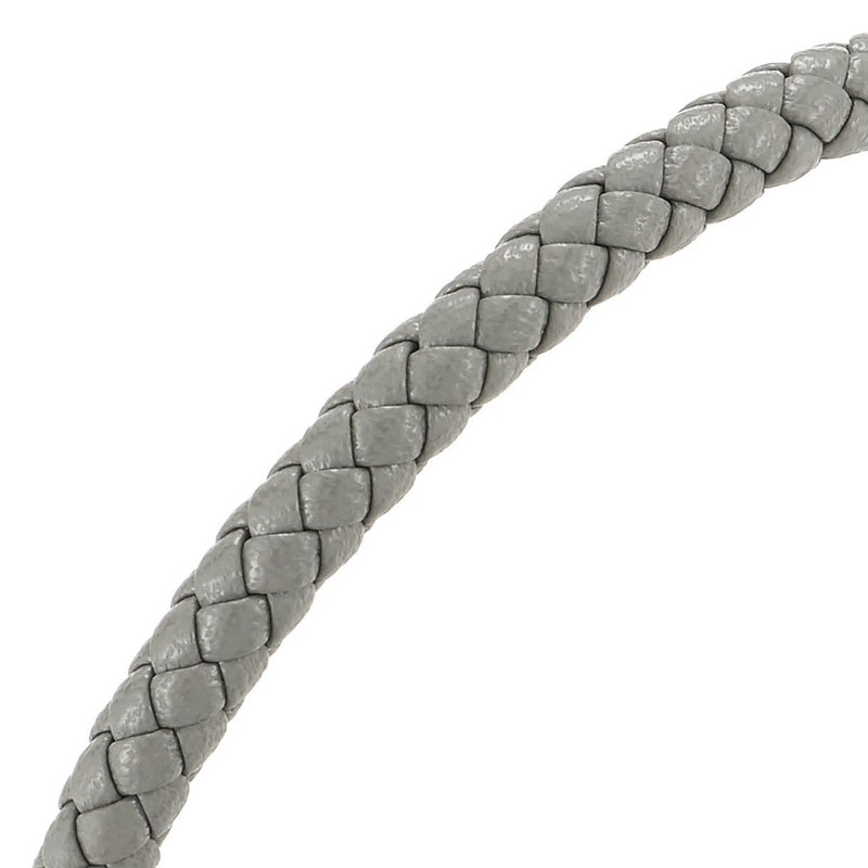 COOLSTEELANDBEYOND Minimalist Men's Women's Thin Braided Leather Bangle Sweatband Bracelet