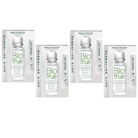 Biotrue 바이오트루 콘택트렌즈 솔루션, 소프트 콘택트렌즈용 다목적 렌즈 케이스 포함, 2 FL OZ 여행용 사이즈(4팩) BioTrue Contact Lens Solution, with Soft Contact Lens Multi-Purpose Lens Case, 2 FL OZ Travel Size (4 Pack)