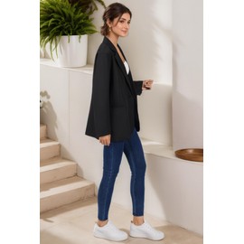 Black Blazer Jacket for Women, 2025 Long Sleeve Casual Blazer for Women, Soft Lining Womens Black Blazer with Pockets