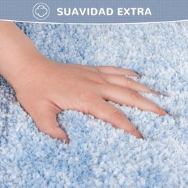 BIMOZY Tapete para Baño Alfombra Antideslizante,Tapete para Piso Lavable a Máquina con Microfibras Suaves Absorbentes de Agua,Baño de Felpa Gruesa,Superabsorbente, Adecuada para Baño, Cocina, Salón
