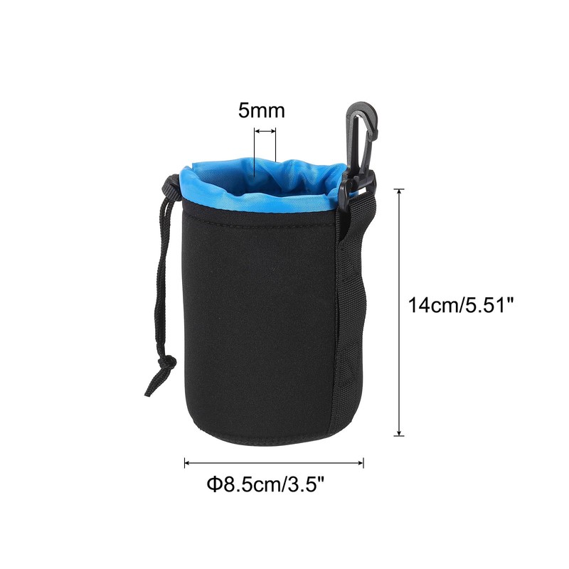 PATIKIL Camera Lens Bag 8.5 x 14cm Drawstring Lens Pouch
